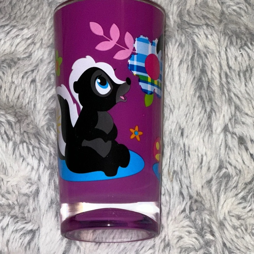 Disney Store Bambi‎ Set of 4 Cups Glasses Thumper Miss Bunny Flower